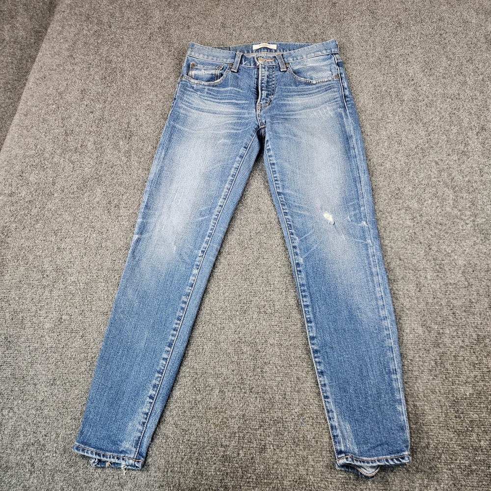 Moussy Vintage Skinny Jeans Blue Distressed Made in Japan 010BSC12-1300 Size 26
